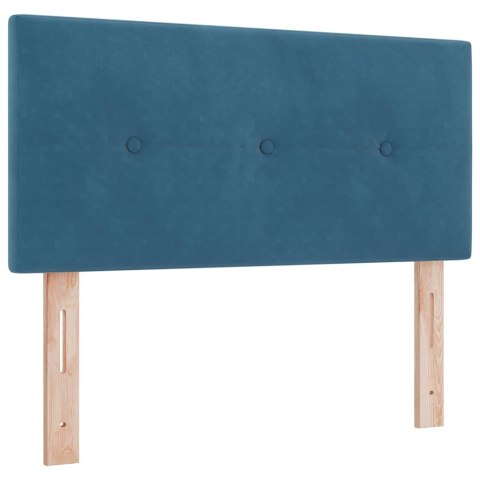 Łóżko sprężynowe Ciemnoniebieski 90 x 190 cm Aksamit