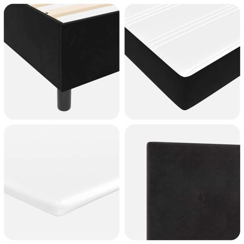 Łóżko sprężynowe z materacem Czarny 200 x 80 cm Poliester