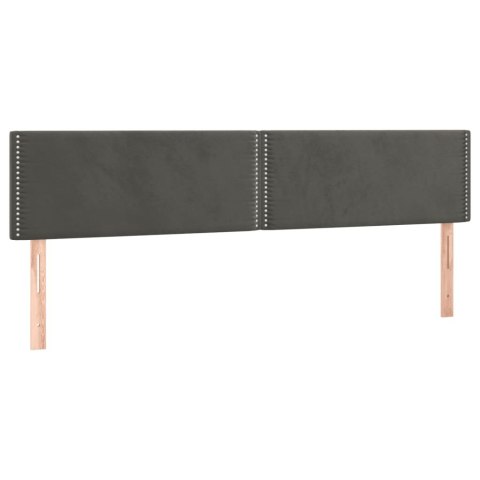 Łóżko kontynentalne z materacem i LED, ciemnoszare, 120x190 cm