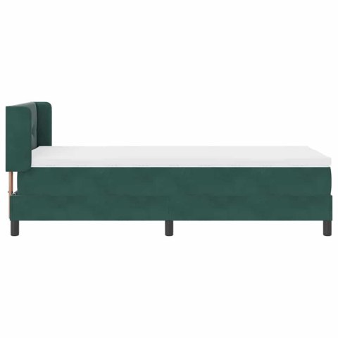 Łóżko sprężynowe Ciemna zieleń 200 x 80 cm Poliester