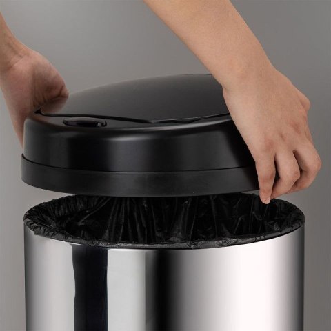 Kosz na śmieci automatyczny 40 l, stal nierdzewna, czujnik