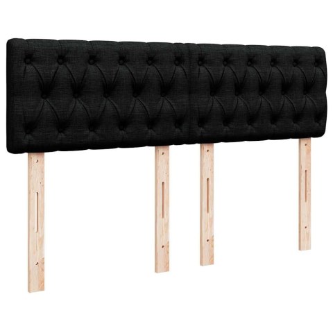 Łóżko Ottoman z materacem i diodami LED Czarny 140x190 cm
