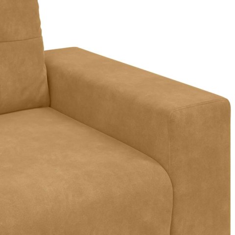 Zestaw Sof 3 pcs Brązowy 221 x 80 x 80 cm Aksamit