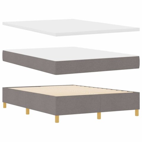 Łóżko z sprężyną LED Ciemnoszary 140 x 190 cm tkanina