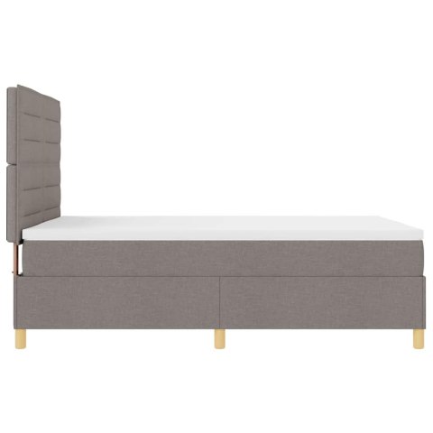 Łóżko z sprężyną LED Ciemnoszary 140 x 190 cm tkanina
