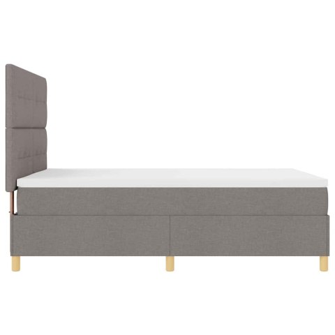 Łóżko z sprężyną LED Ciemnoszary 140 x 190 cm tkanina