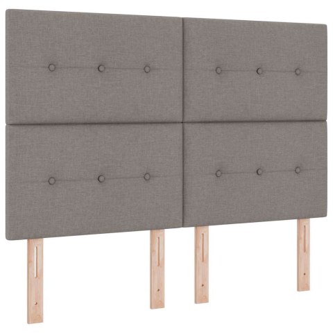 Łóżko z sprężyną LED Ciemnoszary 140 x 190 cm tkanina