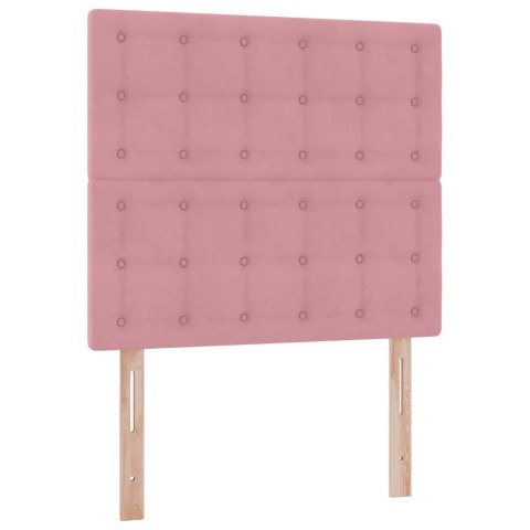 Łóżko z miejscem na przechowywanie i LED Różowy 100 x 200 cm