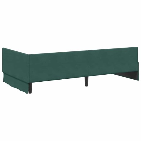 Rama Łóżka Narożnego z Materacem Inny 2 pcs Zielony Aksamit