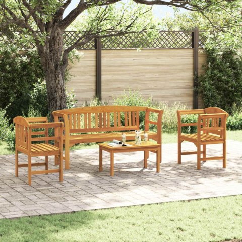 Zestaw lounge Róża ogrodowa 4 pcs Naturalny Lite Drewno Akacji