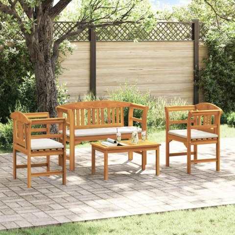 Zestaw mebli z poduszką 4 pcs Naturalny Lite Drewno Akacji