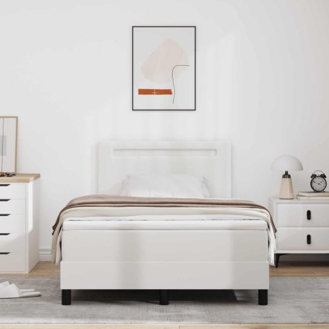 Łóżko sprężynowe Biały 120 x 200 cm Skóra syntetyczna