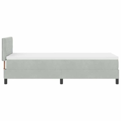 Łóżko sprężynowe z materacem Jasnoszary 80 x 200 cm Aksamit