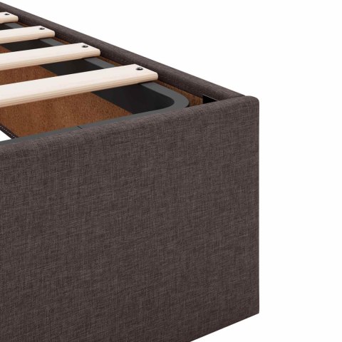 Rama łóżka z materacem z materacem 2 pcs Brązowy tkanina