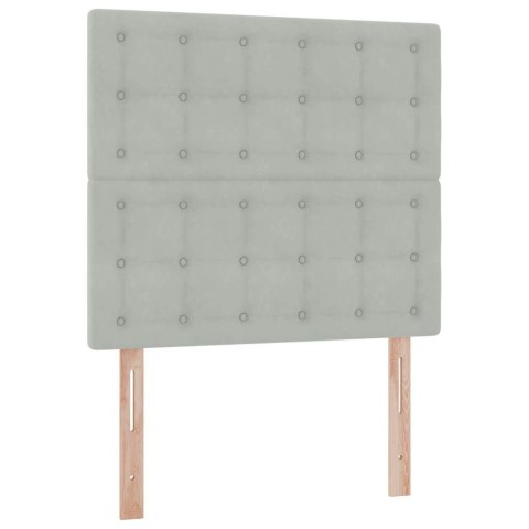 Łóżko z miejscem na przechowywanie i LED Jasnoszary 90 x 190 cm