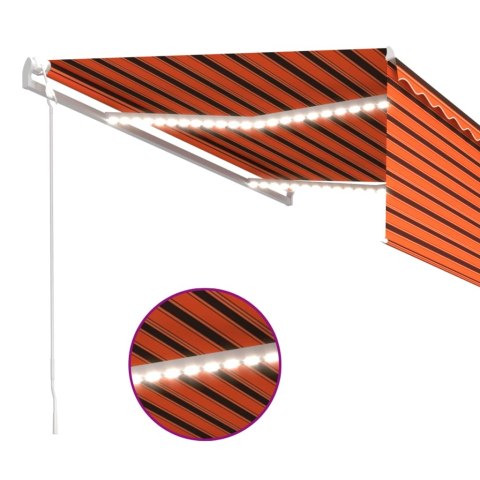 Automatyczna markiza z zasłoną, LED i czujnikiem, 4,5x3 m