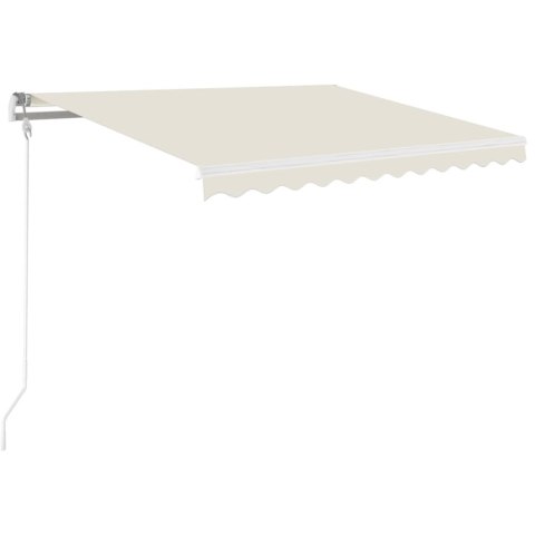 Ręcznie zwijana markiza z LED, 350 x 250 cm, kremowa