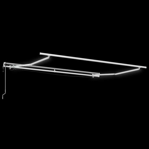Markiza zwijana Biały 350 x 250 cm Poliester i Metal