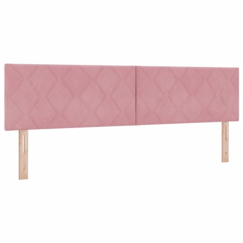 Łóżko sprężynowe z materacem Różowy 180 x 200 cm Aksamit
