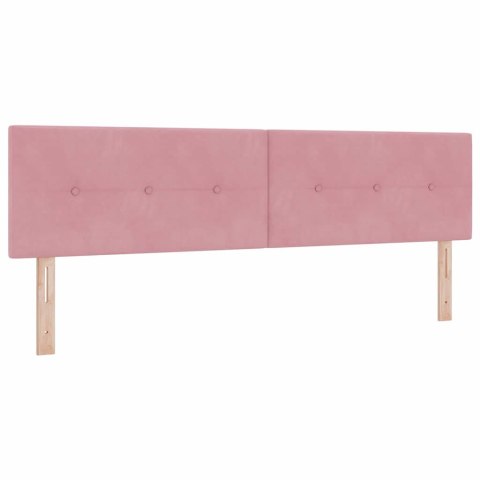 Łóżko sprężynowe z materacem Różowy 200 x 180 cm Poliester