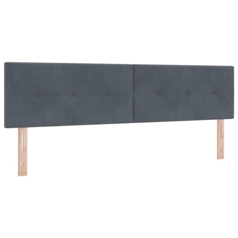 Łóżko z sprężyną LED z LED Ciemnoszary 180 x 200 cm Aksamit