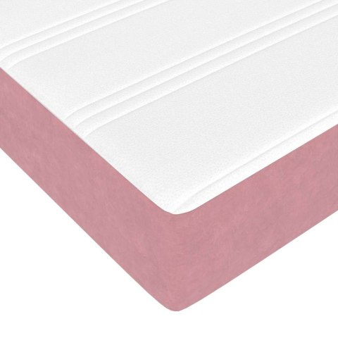 Rama łóżka z materacem z materacem 2 pcs Różowy Aksamit