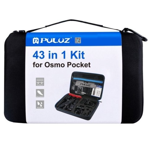 Zestaw 43 akcesoriów Puluz do kamer sportowych (m.in Osmo Action 5 Pro, Ace Pro 2) PKT47