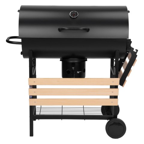 Grill węglowy ogrodowy beczka 2 ruszty BAREL WOOD