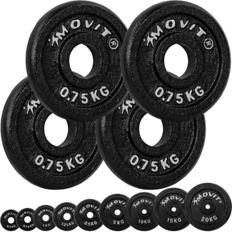 MOVIT zestaw 4 ciężarków - 0,75 kg żeliwo