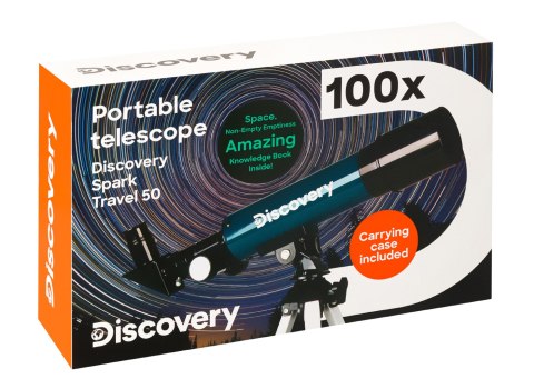 (ES) Teleskop Levenhuk Discovery Spark Travel 50 z książką