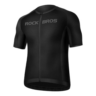 Koszulka rowerowa rozpinana z krótkim rękawem XXXXL - czarna