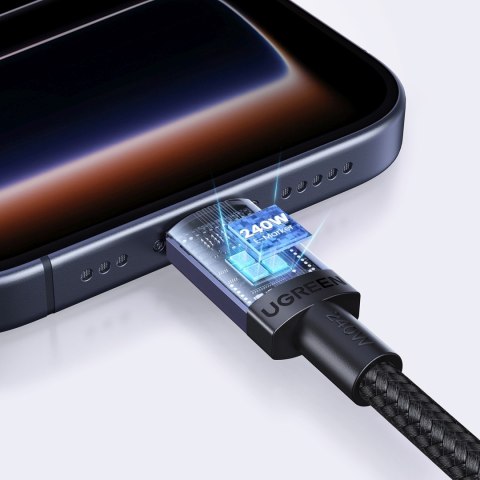 Kabel przewód USB-C PD 240W 3m - czarny