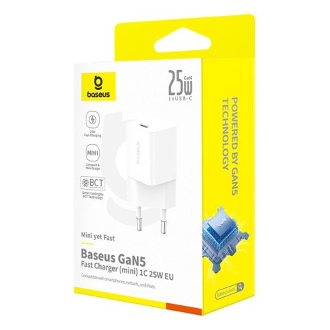 Ładowarka sieciowa USB- C GaN5 25W - biała