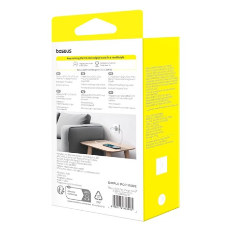 Ładowarka sieciowa USB- C GaN5 25W - biała