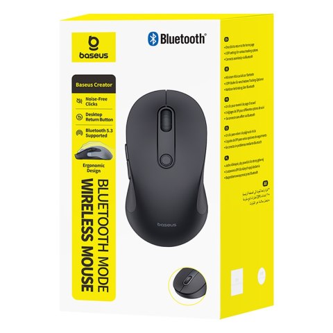 Mysz bezprzewodowa ergonomiczna Bluetooth F02 - czarna