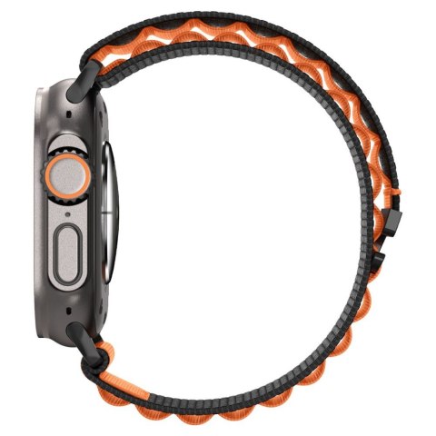 Pasek na zegarek Apple Watch 44 / 45 / 46 / 49 mm WBF1 - czarno-pomarańczowy