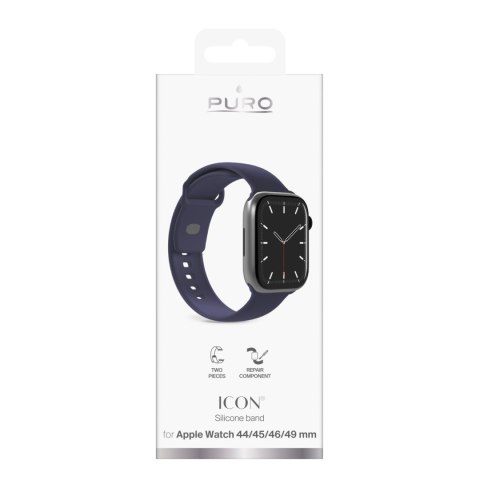 Pasek silikonowy na Apple Watch 44/45/46/49mm Icon - granatowy