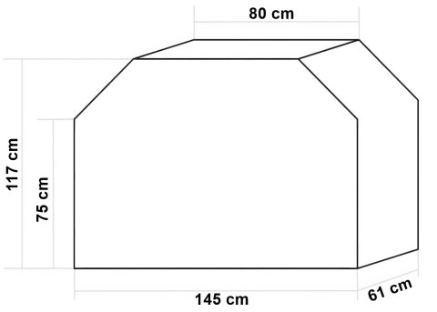 Pokrowiec na grill GODIN L 145 X 117 X 61 cm
