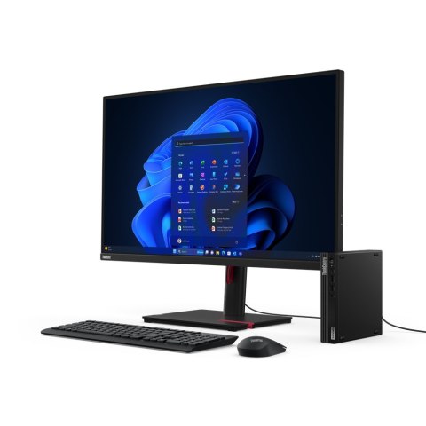 Lenovo ThinkCentre M70q Gen 5 i3-14100T 8GB DDR5 4800 SSD256 UHD Graphics 730 W11Pro Black 3Y OnSite