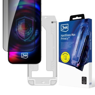 Szkło prywatyzujące z ramką montażową do Apple iPhone 16 Pro/17 - 3mk HardGlass Max Privacy