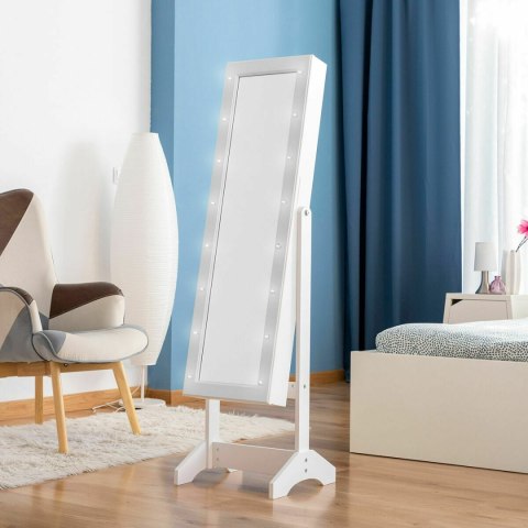 Wolnostojące lustro na biżuterię z oświetleniem LED InnovaGoods Biały Drewno Plastikowy (Odnowione A)