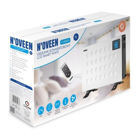 Grzejnik konwektorowy NOVEEN CH8000 LCD Smart, biały