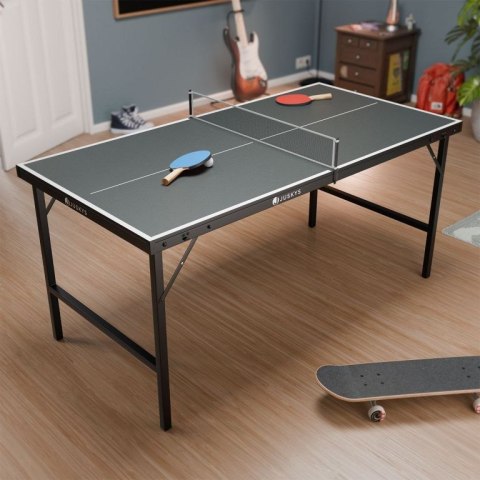 Składany mini stół do ping-ponga z akcesoriami, 152 × 71 cm