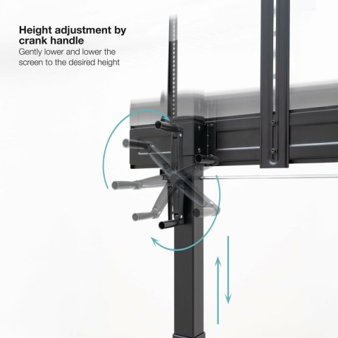 Stojak TV na podłogę z kółkami TooQ FS20406HM-B 60" 100" 120 kg 130 Kg (Odnowione A)