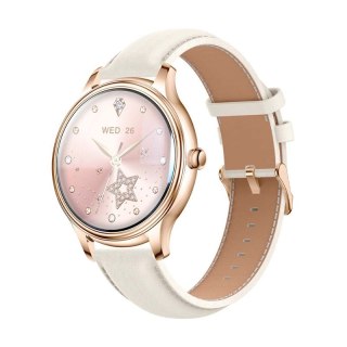 Smart Watch COLMI L28 (Złoty + złoty skórzany pasek)