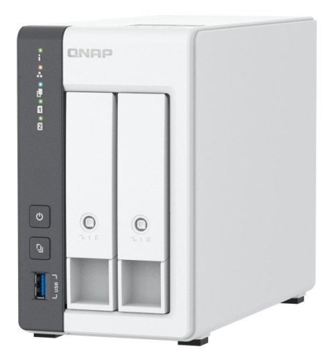 Qnap TS-216G, Tower, 2 x 2.5"/3.5" SATA, ARM 2.0GHz Quad core, 4GB, 1 x 2.5GbE + 1 x GbE, External adapter (PSU)
