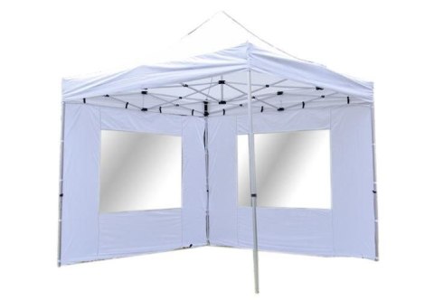 Pawilon ogrodowy PROFI rozkładany 3 x 3 m - biały, 4 ściany