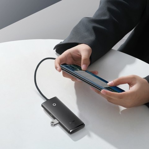 Lite Series przejściówka HUB USB-C 4x USB 3.0 25cm czarny