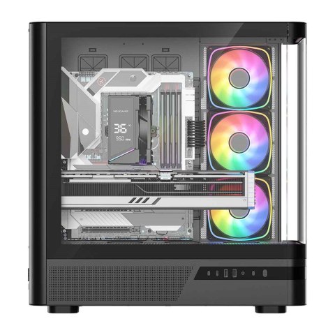 MODECOM OBUDOWA VOLCANO AQ 200 ARGB MIDI CZARNA