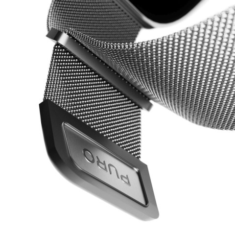 Pasek ze stali nierdzewnej do zegarka Apple Watch 42 44 45 49 mm Milanese - srebrny